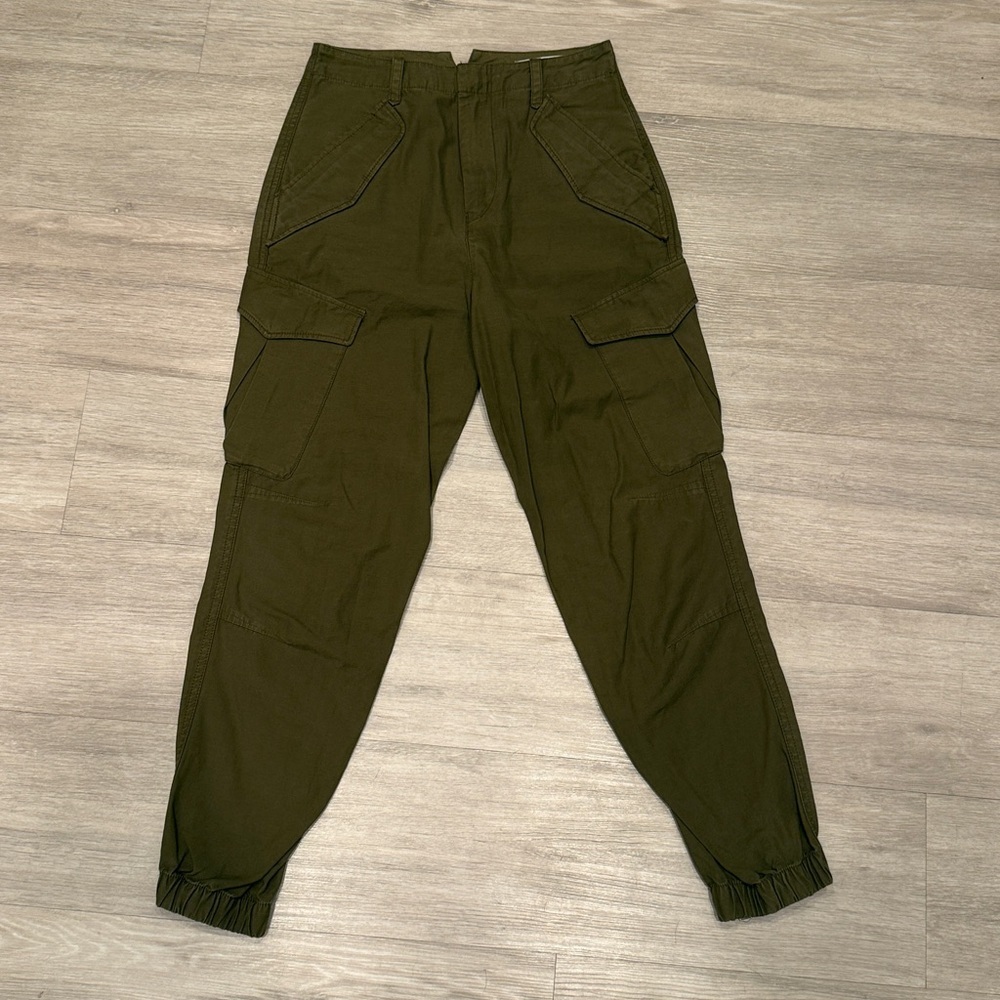 Rag & Bone Field Cargo Joggers Pant Dark Olive Green Military Style Women's 24